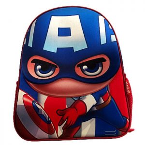 Niño Mochila 3D Kinder Marvel Avengers Classic (Captain America) (Kawaii)